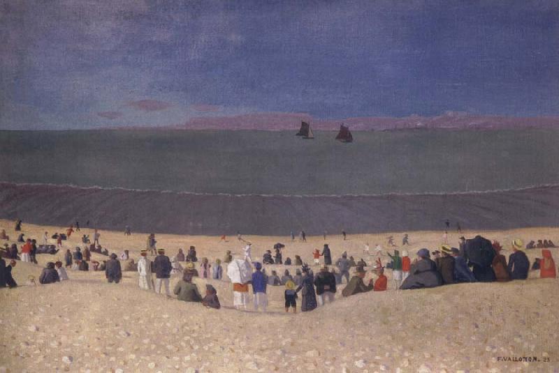 Felix Vallotton The Beach at Honfleur oil painting image